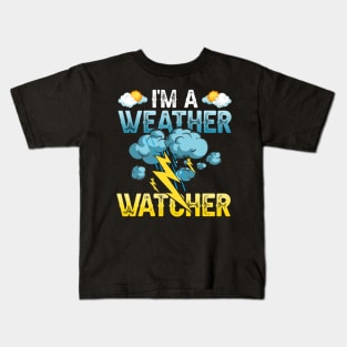 Weather Watcher Humor Funny Meteorology Profession Kids T-Shirt